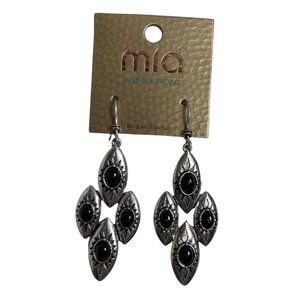Mia Inspirations Black Silver Dangle Earrings By Kim Min Sun Lead Compliant
